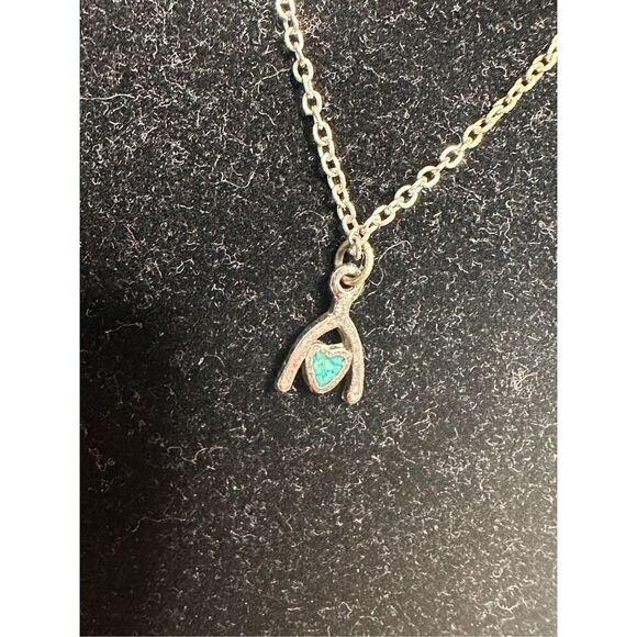 Stunning adjustable Vintage Teardrop-Shaped Blue Turquoise Silver tone Pendant a - Picture 2 of 4